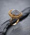 Orya Jewellery Adjustable Zircon Gold Ring-White Clear R29