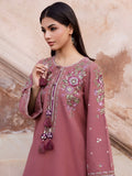 Pink Silai Libas Linen Embroidered Stitched 2-Piece Suit-Noorie
