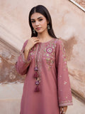 Pink Silai Libas Linen Embroidered Stitched 2-Piece Suit-Noorie
