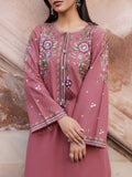 Pink Silai Libas Linen Embroidered Stitched 2-Piece Suit-Noorie