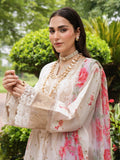 White and Pink-Chandan Nagri Lawn Cotton Embroidered Stitched 3-Piece Suit-Rumie Voil