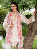 White and Pink-Chandan Nagri Lawn Cotton Embroidered Stitched 3-Piece Suit-Rumie Voil