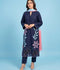 Duas Boutique Linen Embroidered Stitched 3-Piece Suit-Aab-e-neel