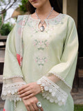 Mint Green-Chandan Nagri Lawn Cotton Embroidered Stitched 3-Piece Suit-Misey Pearl