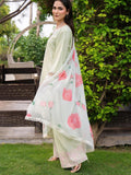 Mint Green-Chandan Nagri Lawn Cotton Embroidered Stitched 3-Piece Suit-Misey Pearl