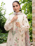 Cream-Chandan Nagri Lawn Cotton Embroidered Stitched 3-Piece Suit-Mirae Noor
