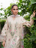 Cream-Chandan Nagri Lawn Cotton Embroidered Stitched 3-Piece Suit-Mirae Noor