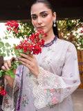 Purple-Chandan Nagri Lawn Cotton Embroidered Stitched 3-Piece Suit-Verdant glow