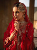 Pink Hani & Umaima Chiffon Embroidered Stitched 3-Piece Suit-Vaneeza