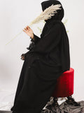 Black-Nourah Nida Embellished Abaya-Zara