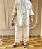 Tehzeeb Libas Lawn Embroidered Stitched 2-Piece Suit-Cream Villa