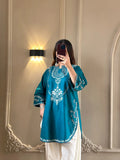 Tehzeeb Libas Lawn Embroidered Stitched 2-Piece Suit-Zirwa