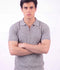 Salaar Clothing Cotton Textured Polo Shirt-Grey