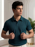 Green Salaar Clothing Cotton Polo Shirt-Zinc