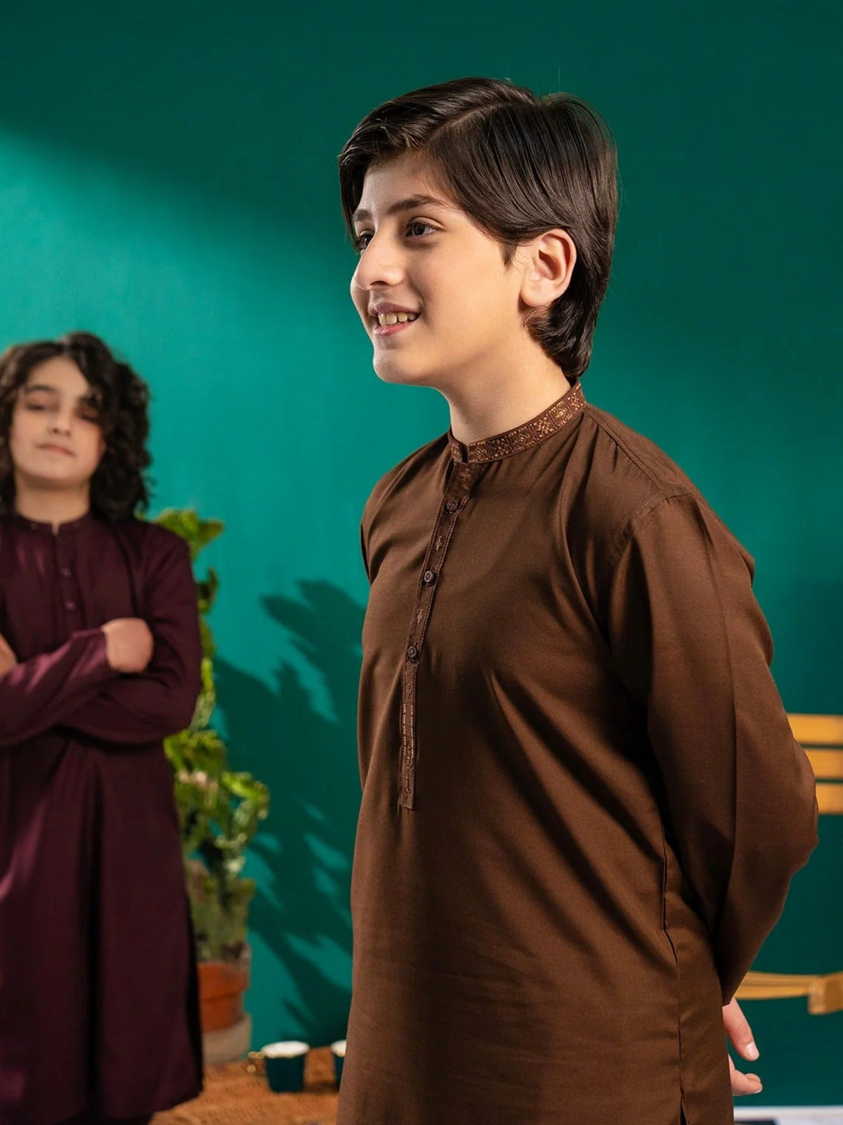Velvour Boys Cotton Embroidered Stitched Shalwar Kurta-VB174-B