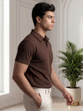 Brown - Salaar Clothing Cotton Polo Shirt-Chocolate brown