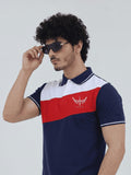 Blue - Salaar Clothing Cotton Pique Polo Shirt-Tri color Basic Polo