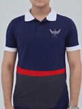 Blue -  Salaar Clothing Pique Cotton Polo Shirt-Titan Blend Basic Polo