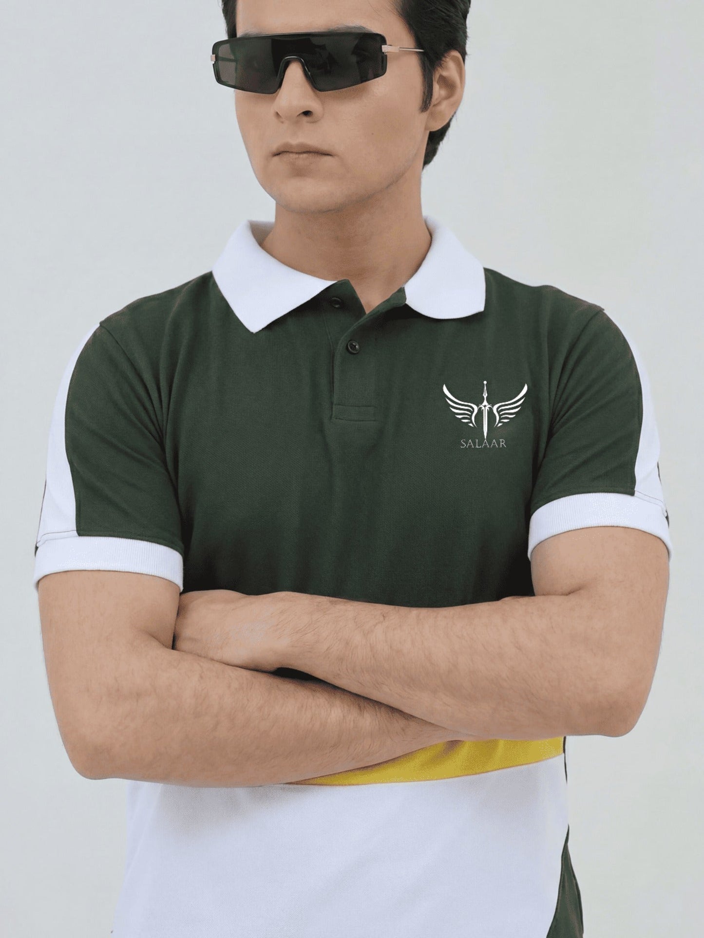Green - Salaar Clothing Pique Cotton Polo Shirt-Sunlit Forest Basic Polo