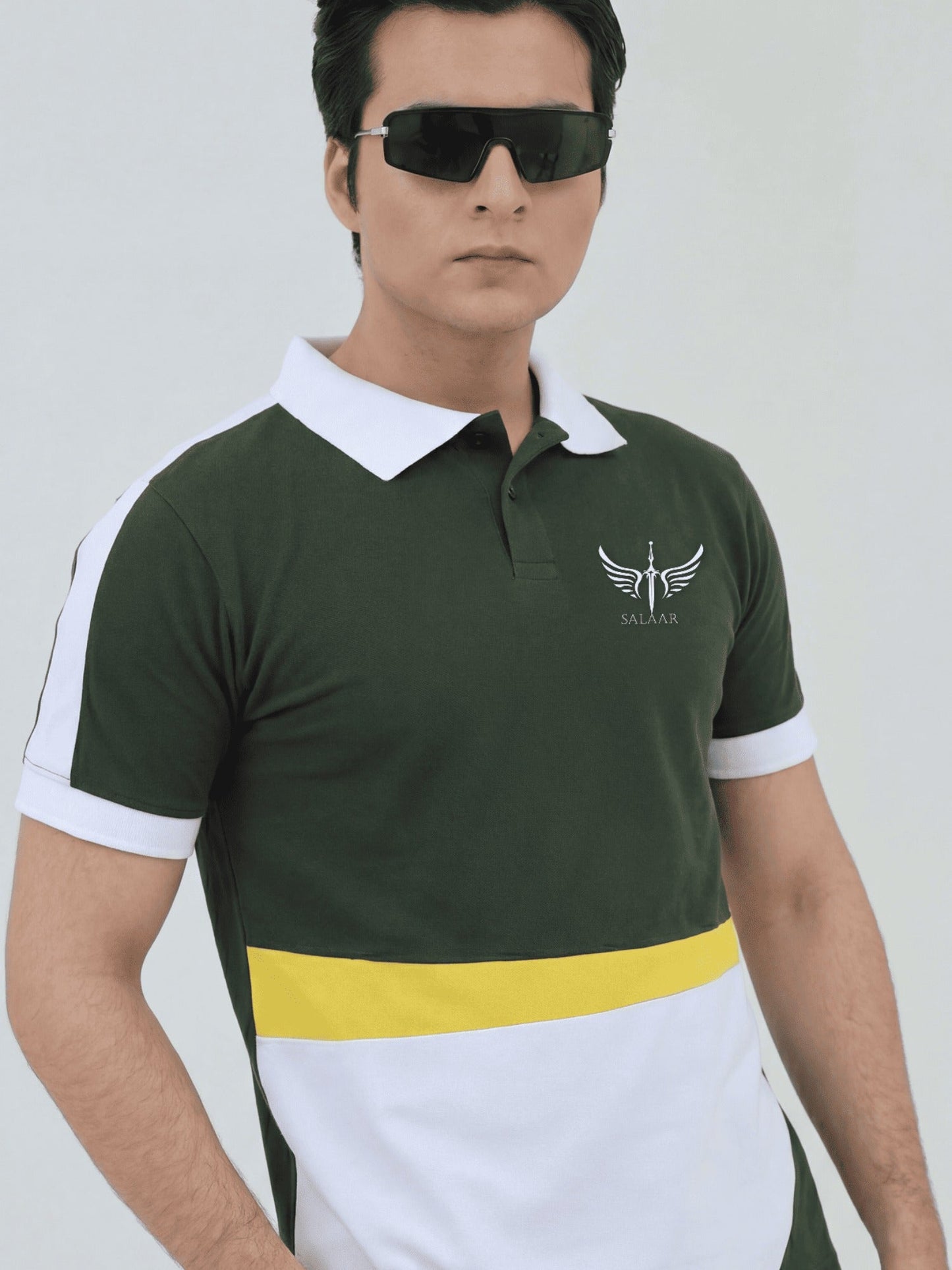 Green - Salaar Clothing Pique Cotton Polo Shirt-Sunlit Forest Basic Polo