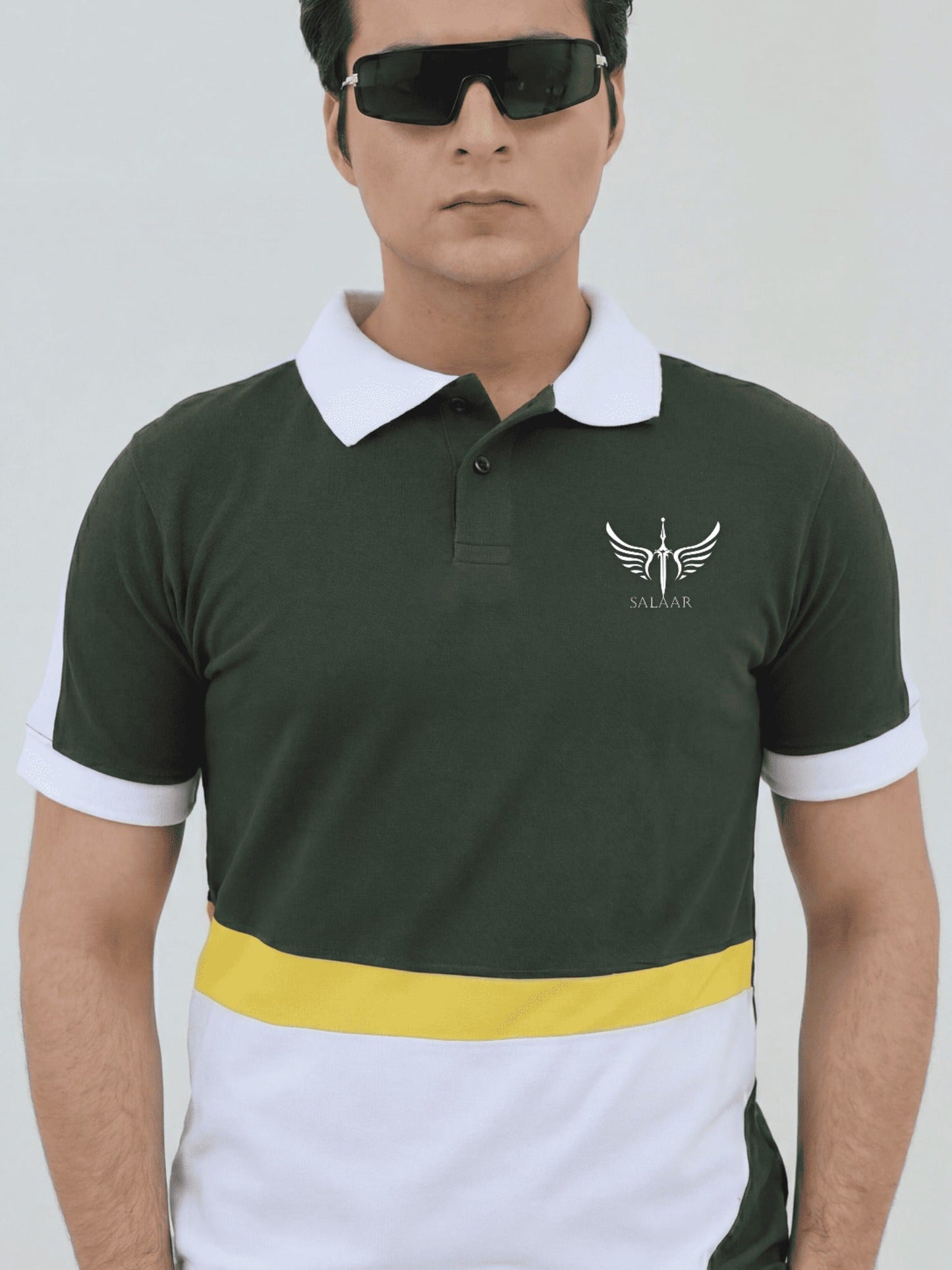 Green - Salaar Clothing Pique Cotton Polo Shirt-Sunlit Forest Basic Polo