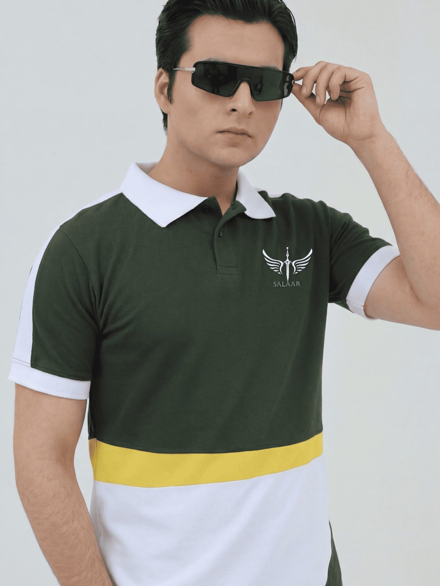 Green - Salaar Clothing Pique Cotton Polo Shirt-Sunlit Forest Basic Polo