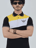 Black-Salaar Clothing Pique Cotton Polo Shirt-Eclipse Trio Basic Polo