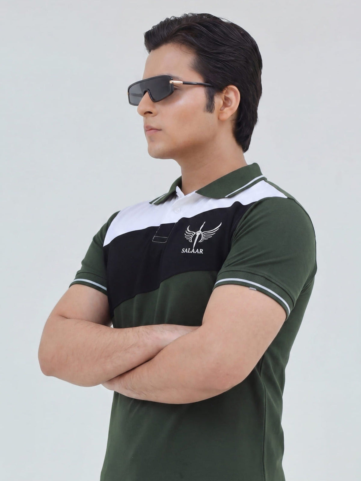 Green- Salaar Clothing Pique Cotton Polo Shirt-Arctic Moss Basic Polo