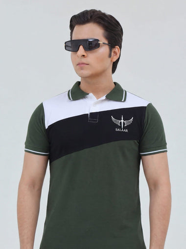 Green- Salaar Clothing Pique Cotton Polo Shirt-Arctic Moss Basic Polo