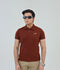 Salaar Clothing Cotton Knitted Polo Shirt-Chocolate Brown
