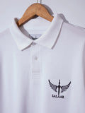 Salaar Clothing Cotton Polo Shirt-White