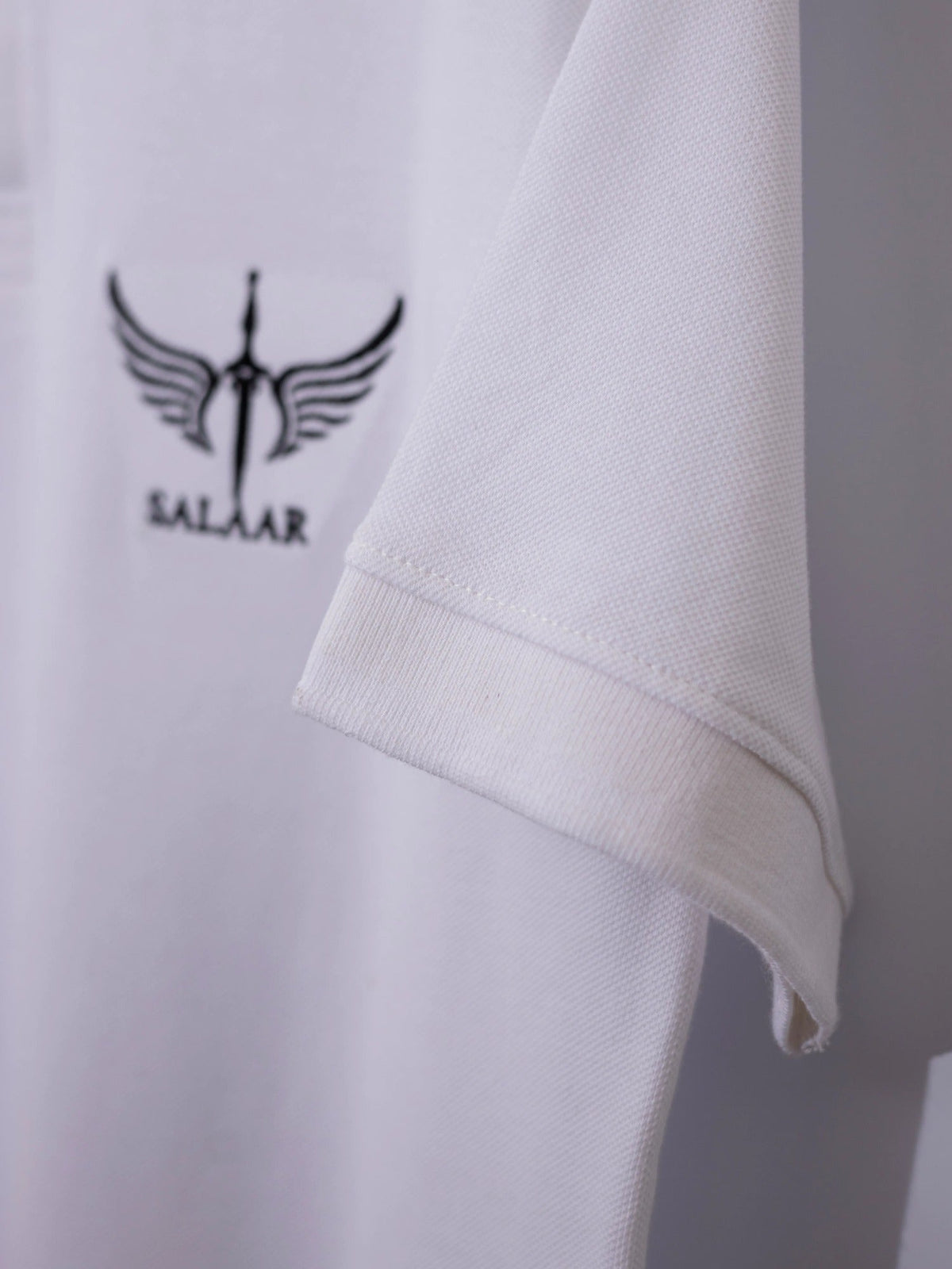 Salaar Clothing Cotton Polo Shirt-White
