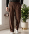 Salaar Clothing Baggy Fit Micro Stretch Trouser-Brown