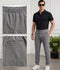 Salaar Clothing Straight Fit Woven Terry Trouser Pant-Silver Grey