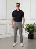 Salaar Clothing Straight Fit Woven Terry Trouser Pant-Silver Grey