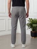 Salaar Clothing Straight Fit Woven Terry Trouser Pant-Silver Grey
