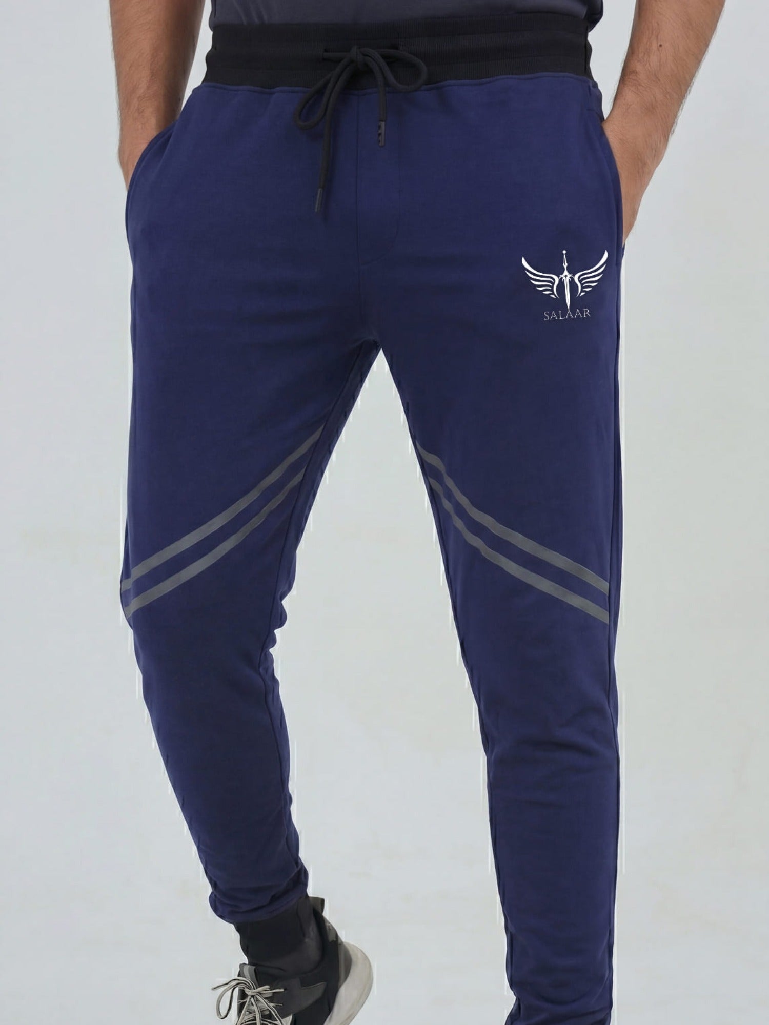 Salaar Clothing Slim Fit Cotton Trouser-Titan Blend Navy