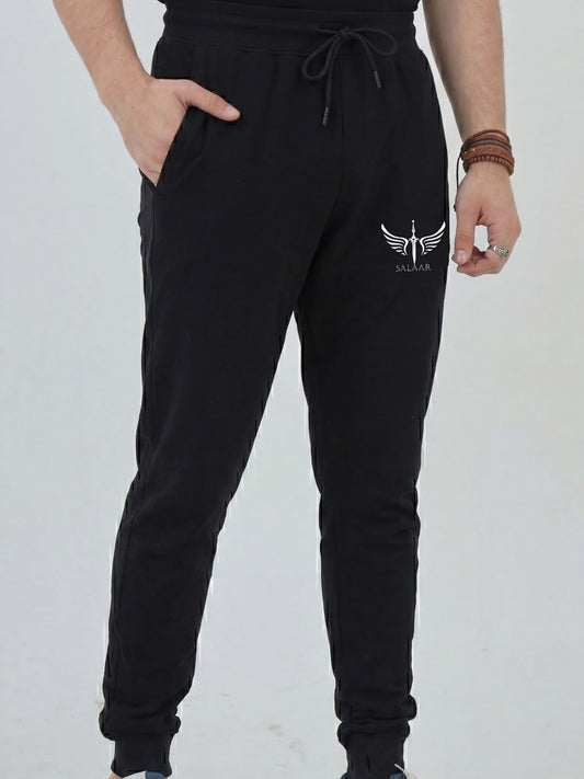Salaar Clothing Slim Fit Cotton Trouser-Heritage Black