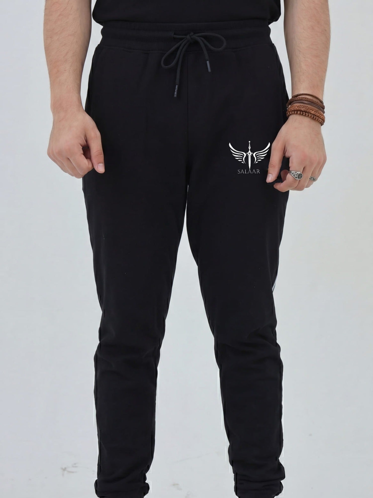 Salaar Clothing Slim Fit Cotton Trouser-Heritage Black