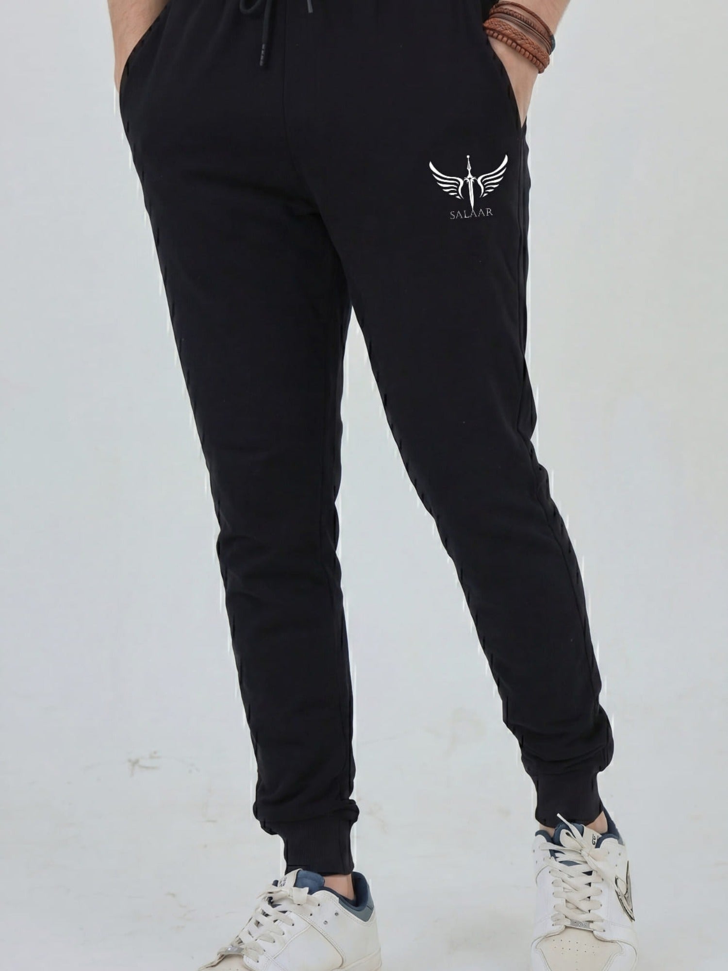 Salaar Clothing Slim Fit Cotton Trouser-Heritage Black