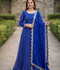 Savarna Chiffon Embroidered Lehenga Choli-Royal Blue-53