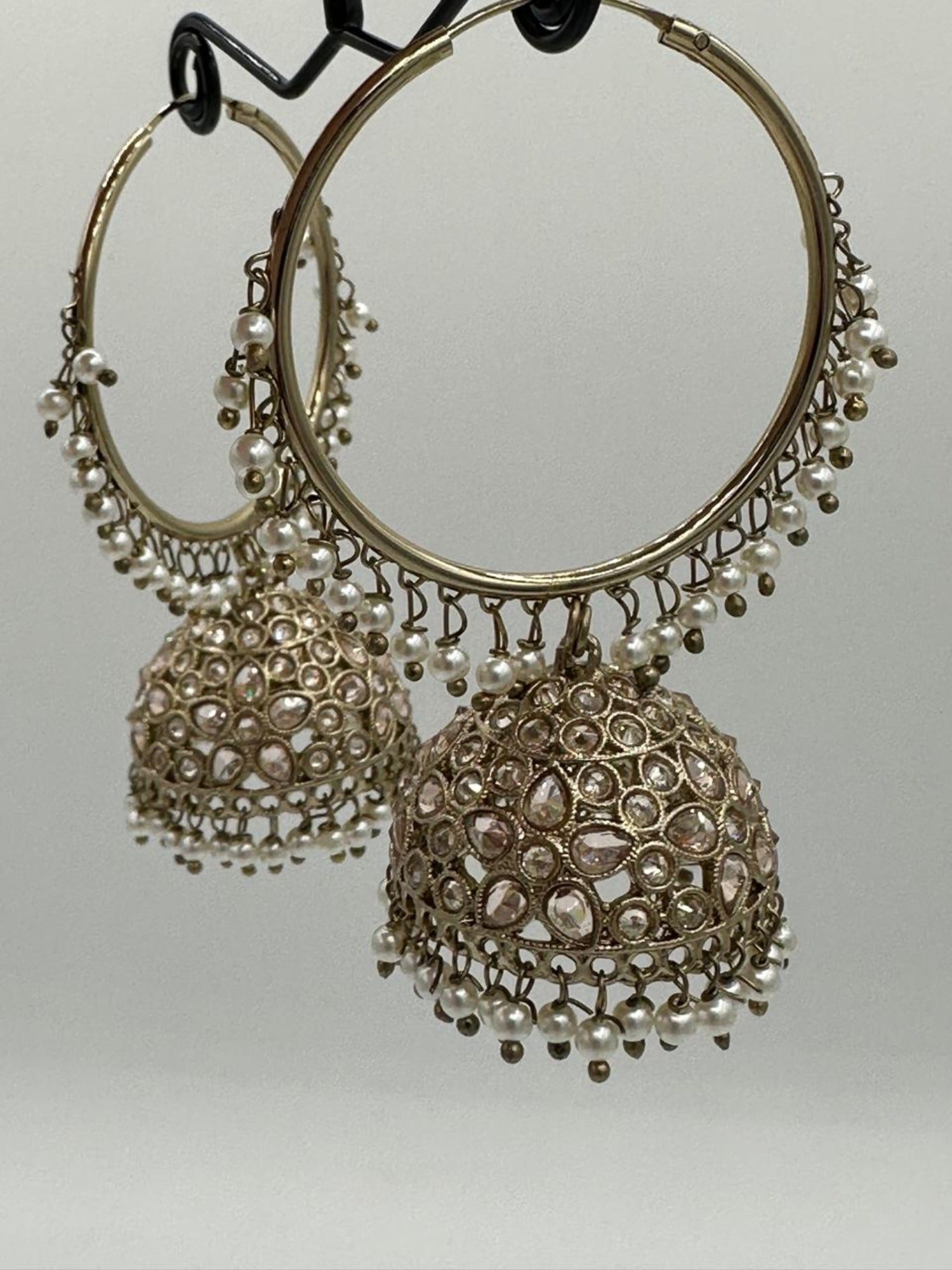 H&A Jewellery Kashmiri Bali Gold Plated with Semi Precious Stones