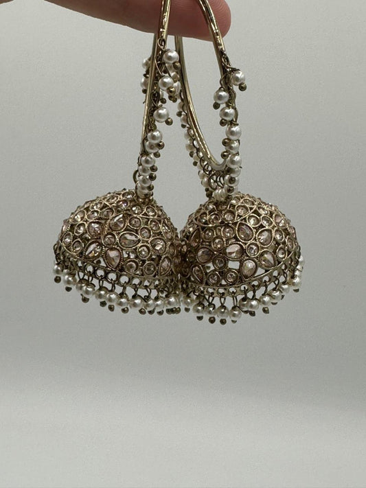H&A Jewellery Kashmiri Bali Gold Plated with Semi Precious Stones