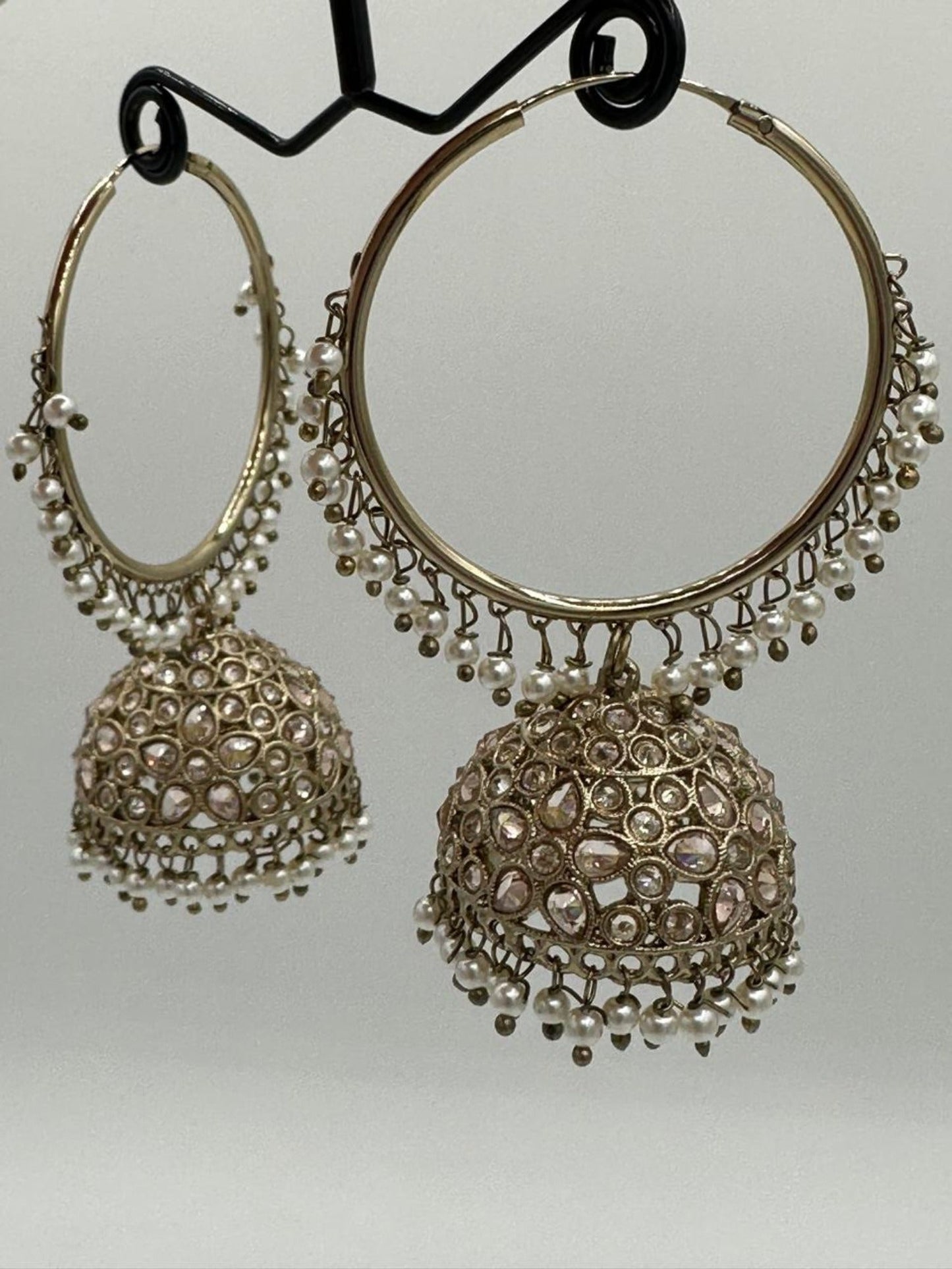 H&A Jewellery Kashmiri Bali Gold Plated with Semi Precious Stones