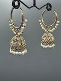 H&A Jewellery Kashmiri Bali Gold Plated with Semi Precious Stones