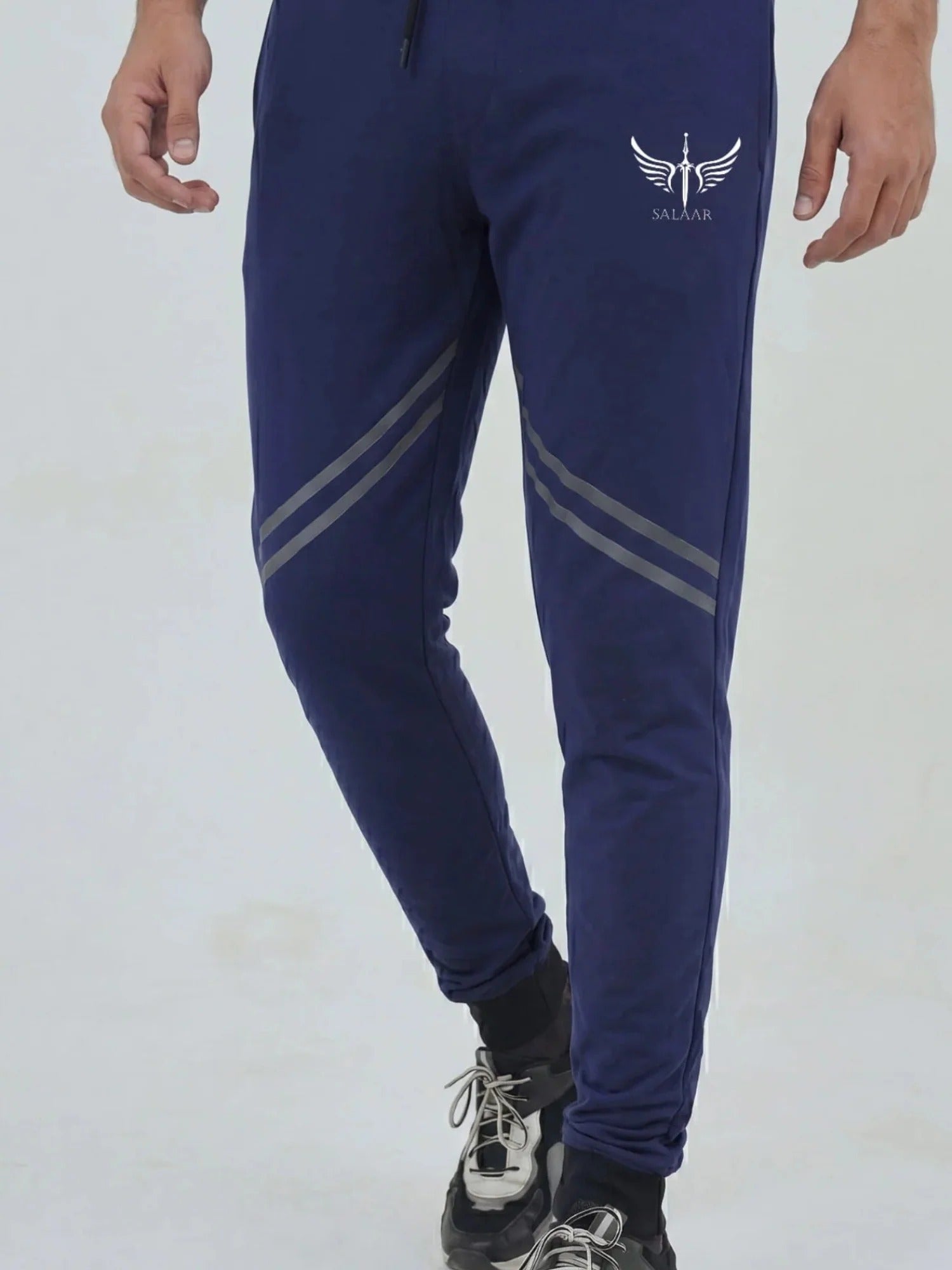 Salaar Clothing Slim Fit Cotton Trouser-Titan Blend Navy