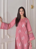 Pink- Alina Lime Lawn Embroidered Stitched 2-Piece Suit-Horiya Pink 