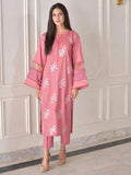 Pink- Alina Lime Lawn Embroidered Stitched 2-Piece Suit-Horiya Pink 
