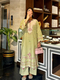 Sehrish Kanwal Lawn Printed Stitched 2-Piece Suit-Matcha Affair