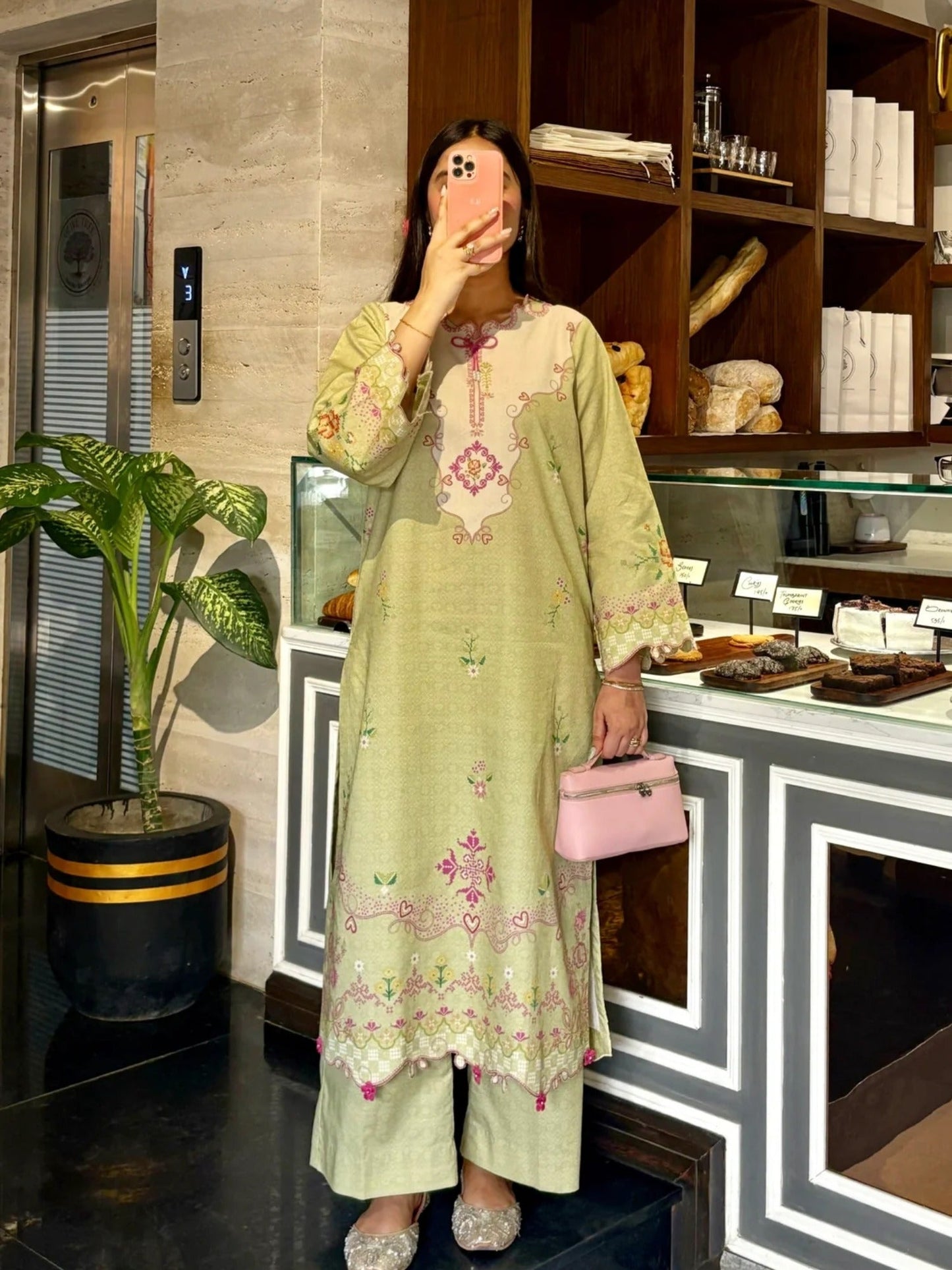 Sehrish Kanwal Lawn Printed Stitched 2-Piece Suit-Matcha Affair